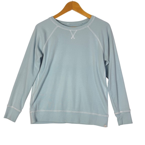 Eddie Bauer Tops - Eddie Bauer Crewneck Long Sleeve Light Blue Pullover Sweatshirt Top Size M